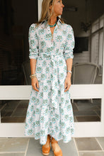 Load image into Gallery viewer, Tanner Dress in Teal Floral
