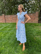 Load image into Gallery viewer, Tille Dress in Blue Tile
