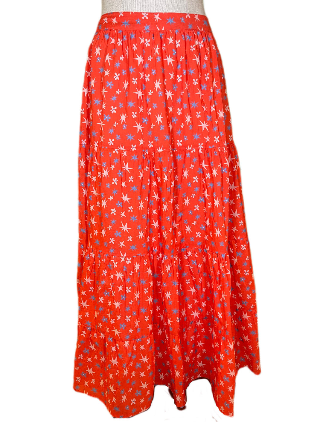 Charlette Skirt -Red Floral Burst