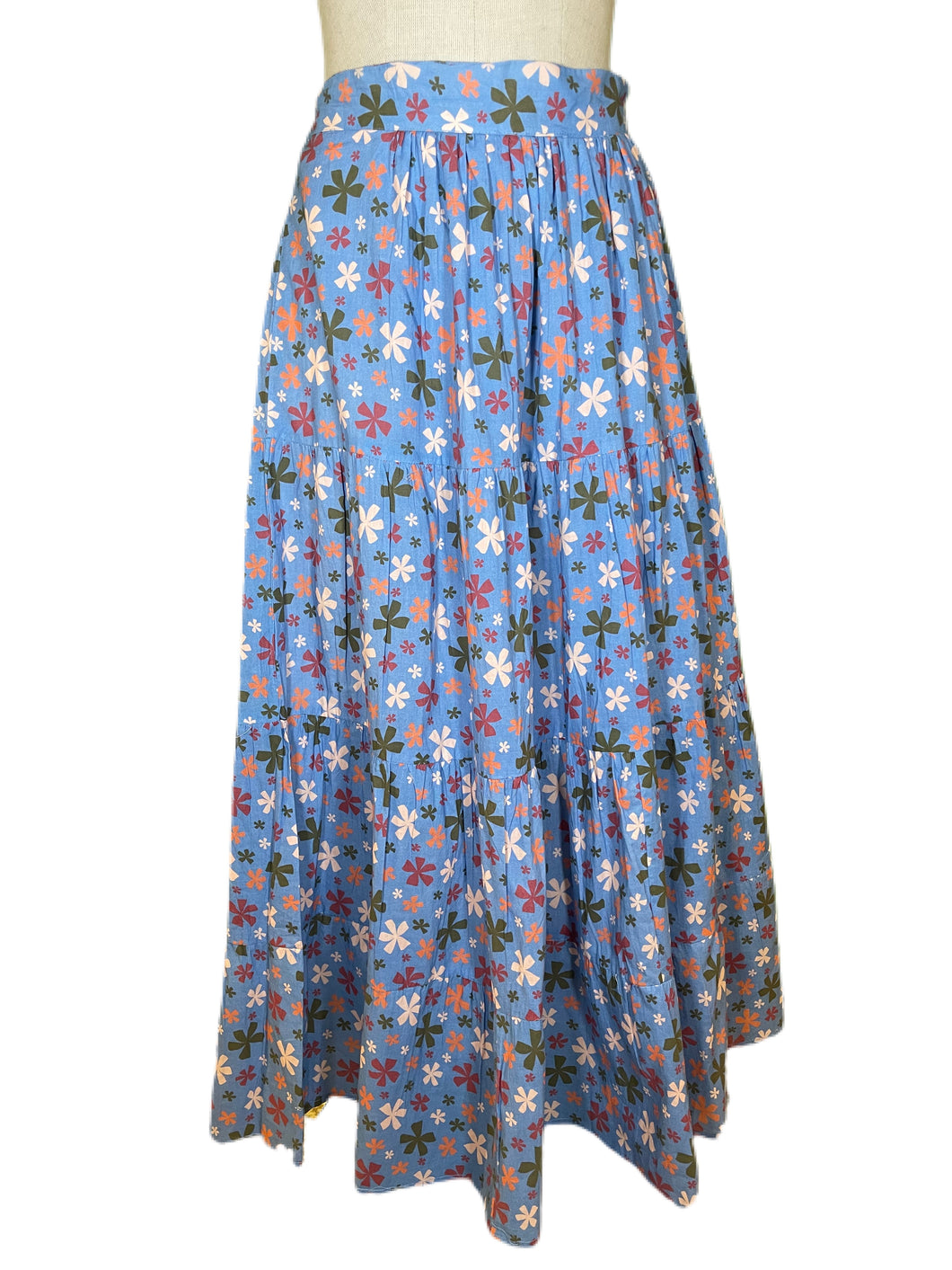 Charlotte Skirt Blue Retro Floral