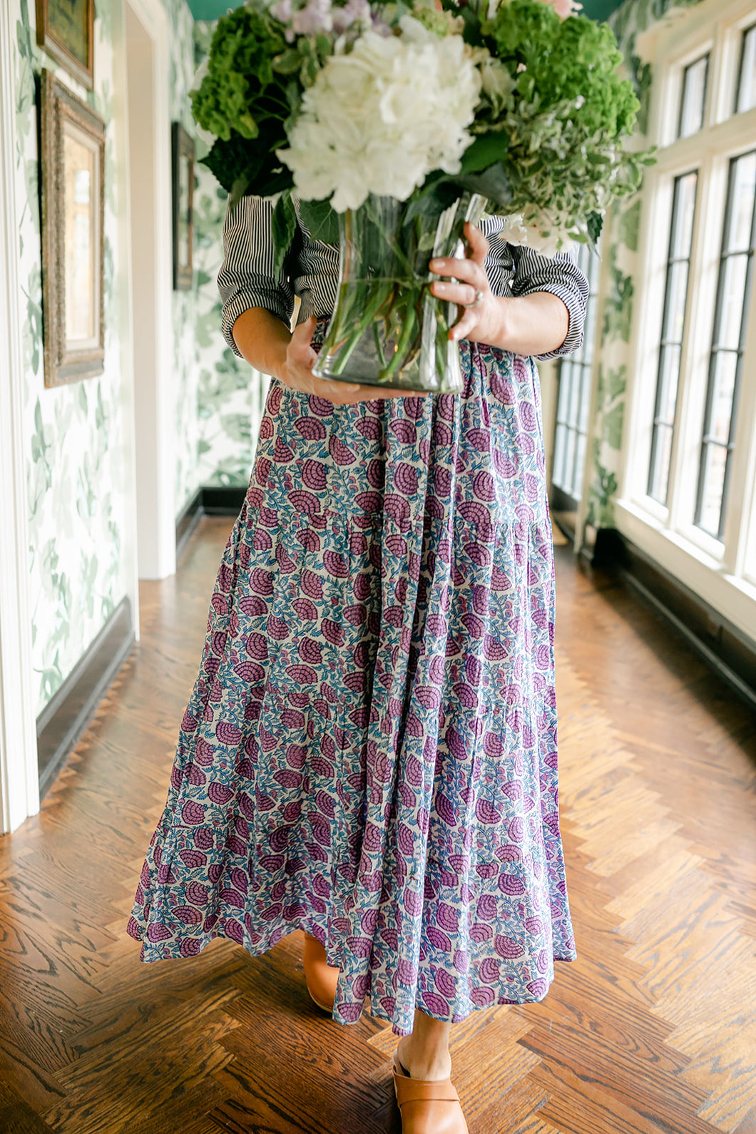 Charlotte Skirt-Purple Floral